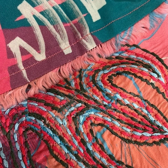 Taj by Sabrina Crippa Anastasia Top in Pink Abstract Jungle - NEW - Size Small - Picture 9 of 9